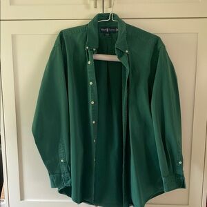 Ralph Lauren Blue Label Green Casual Button Down Shirt